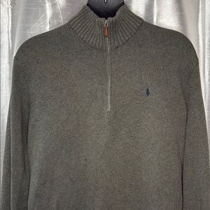 Polo Ralph Lauren 1/4 Zip Long Sleeve Cotton Olive Green Men’s XXL Sweater